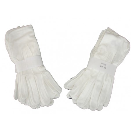 Čašnícke  rukavice - Jemná bavlna,  biele