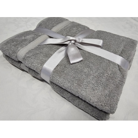 DARČEKOVÝ SET COMFORT 550gsm 1+1  50x100 - 70x140 100% BA - šedý