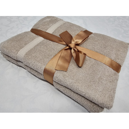 DARČEKOVÝ SET COMFORT 550gsm 1+1 50x100 - 70x140 100% BA - béžový